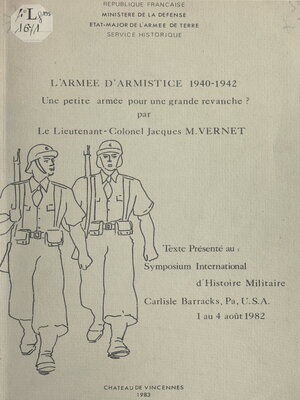 cover image of L'armée d'armistice, 1940-1942